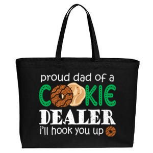 Scout Proud Dad Of A Cookie Dealer Troop Leader Cotton Canvas Jumbo Tote