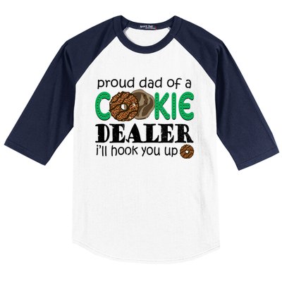 Scout Proud Dad Of A Cookie Dealer Troop Leader Baseball Sleeve Shirt