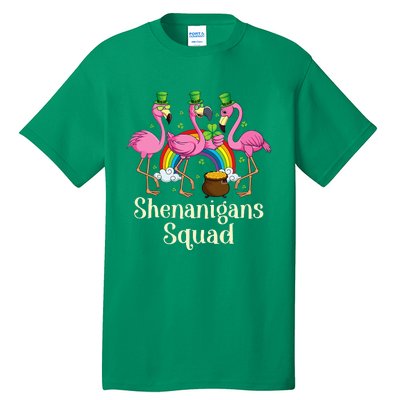 St Patrick's Day Shenanigan Squad Leprechaun Irish Flamingo Tall T-Shirt