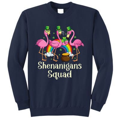 St Patrick's Day Shenanigan Squad Leprechaun Irish Flamingo Tall Sweatshirt