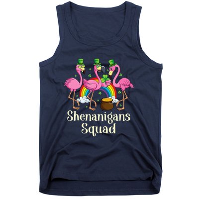 St Patrick's Day Shenanigan Squad Leprechaun Irish Flamingo Tank Top