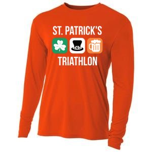 St Patrick's Day Gift Irish Triathlon Ing Gift Cooling Performance Long Sleeve Crew