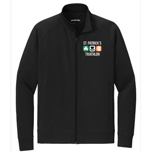 St Patrick's Day Gift Irish Triathlon Ing Gift Stretch Full-Zip Cadet Jacket