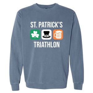 St Patrick's Day Gift Irish Triathlon Ing Gift Garment-Dyed Sweatshirt