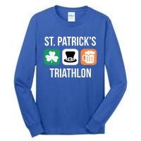 St Patrick's Day Gift Irish Triathlon Ing Gift Tall Long Sleeve T-Shirt