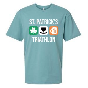 St Patrick's Day Gift Irish Triathlon Ing Gift Sueded Cloud Jersey T-Shirt