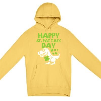 St Patricks Day Shirts Happy St Pat Trex Day Dino Gift Premium Pullover Hoodie