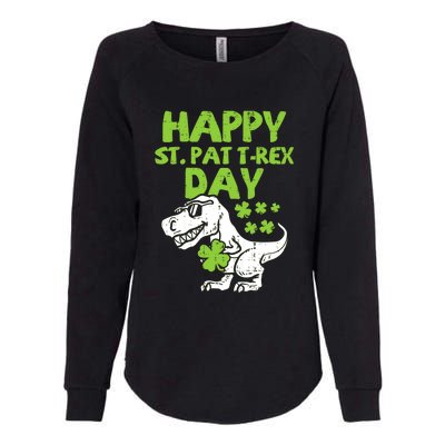 St Patricks Day Shirts Happy St Pat Trex Day Dino Gift Womens California Wash Sweatshirt