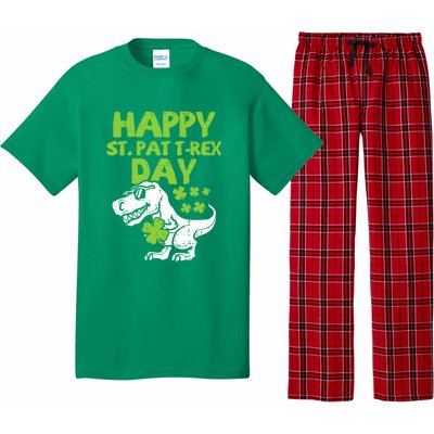 St Patricks Day Shirts Happy St Pat Trex Day Dino Gift Pajama Set