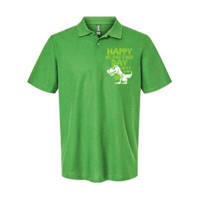 St Patricks Day Shirts Happy St Pat Trex Day Dino Gift Softstyle Adult Sport Polo