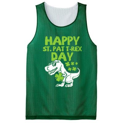 St Patricks Day Shirts Happy St Pat Trex Day Dino Gift Mesh Reversible Basketball Jersey Tank