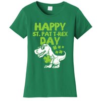 St Patricks Day Shirts Happy St Pat Trex Day Dino Gift Women's T-Shirt