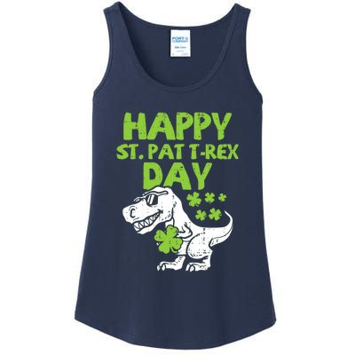 St Patricks Day Shirts Happy St Pat Trex Day Dino Gift Ladies Essential Tank