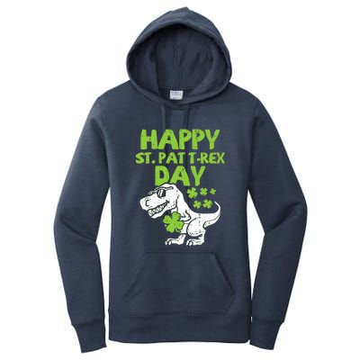 St Patricks Day Shirts Happy St Pat Trex Day Dino Gift Women's Pullover Hoodie