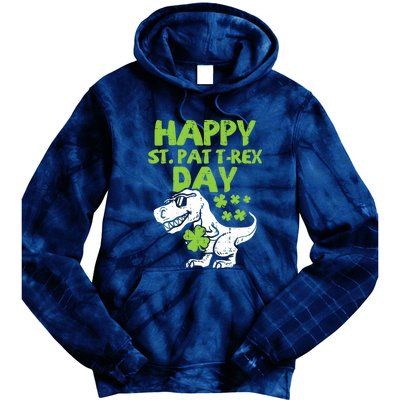 St Patricks Day Shirts Happy St Pat Trex Day Dino Gift Tie Dye Hoodie