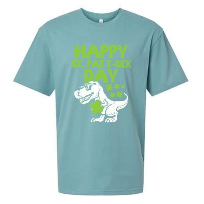 St Patricks Day Shirts Happy St Pat Trex Day Dino Gift Sueded Cloud Jersey T-Shirt