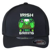 St Patricks Day Gamer Shamrock Irish I Was Gaming Flexfit Unipanel Trucker Cap