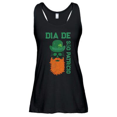 SAINT PATRICK'S DAY SKULL DESIGN Ladies Essential Flowy Tank