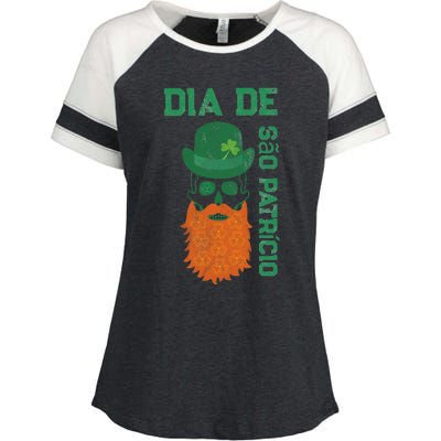 SAINT PATRICK'S DAY SKULL DESIGN Enza Ladies Jersey Colorblock Tee