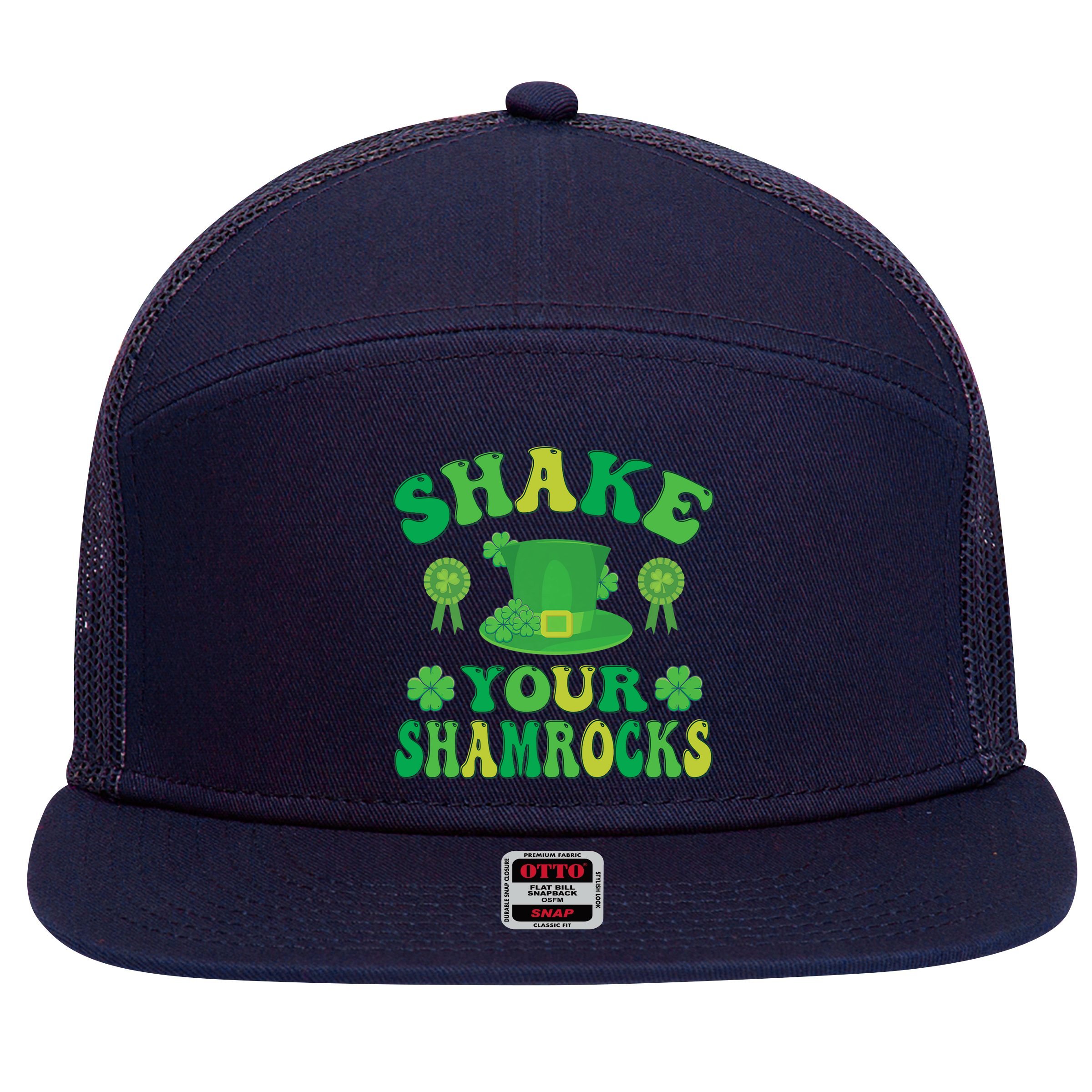 St Patricks Day Premium 7 Panel Mesh Trucker Snapback Hat