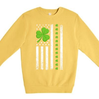 St Patrick's Day Irish American Flag Great Gift Premium Crewneck Sweatshirt