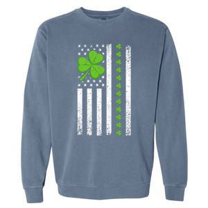 St Patrick's Day Irish American Flag Great Gift Garment-Dyed Sweatshirt