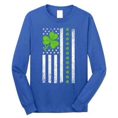 St Patrick's Day Irish American Flag Great Gift Long Sleeve Shirt