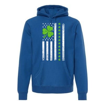 St Patrick's Day Irish American Flag Great Gift Premium Hoodie