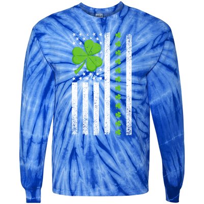 St Patrick's Day Irish American Flag Great Gift Tie-Dye Long Sleeve Shirt