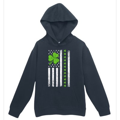 St Patrick's Day Irish American Flag Great Gift Urban Pullover Hoodie