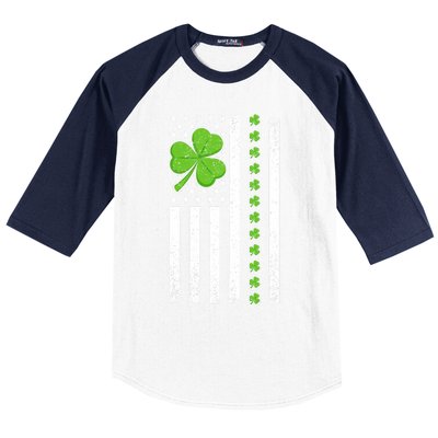 St Patrick's Day Irish American Flag Great Gift Baseball Sleeve Shirt