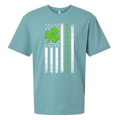 St Patrick's Day Irish American Flag Great Gift Sueded Cloud Jersey T-Shirt