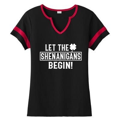 St Patricks Day Shirts Let The Shenanigans Begin Tie Dye Ladies Halftime Notch Neck Tee