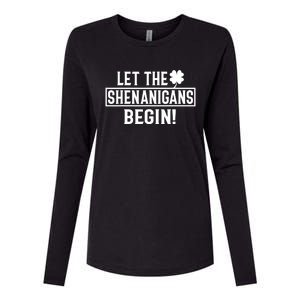 St Patricks Day Shirts Let The Shenanigans Begin Tie Dye Womens Cotton Relaxed Long Sleeve T-Shirt