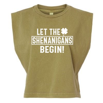 St Patricks Day Shirts Let The Shenanigans Begin Tie Dye Garment-Dyed Women's Muscle Tee