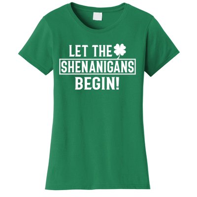 St Patricks Day Shirts Let The Shenanigans Begin Tie Dye Women's T-Shirt