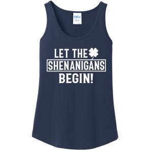 St Patricks Day Shirts Let The Shenanigans Begin Tie Dye Ladies Essential Tank