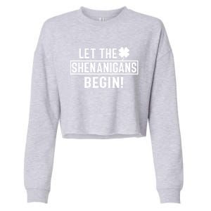 St Patricks Day Shirts Let The Shenanigans Begin Tie Dye Cropped Pullover Crew