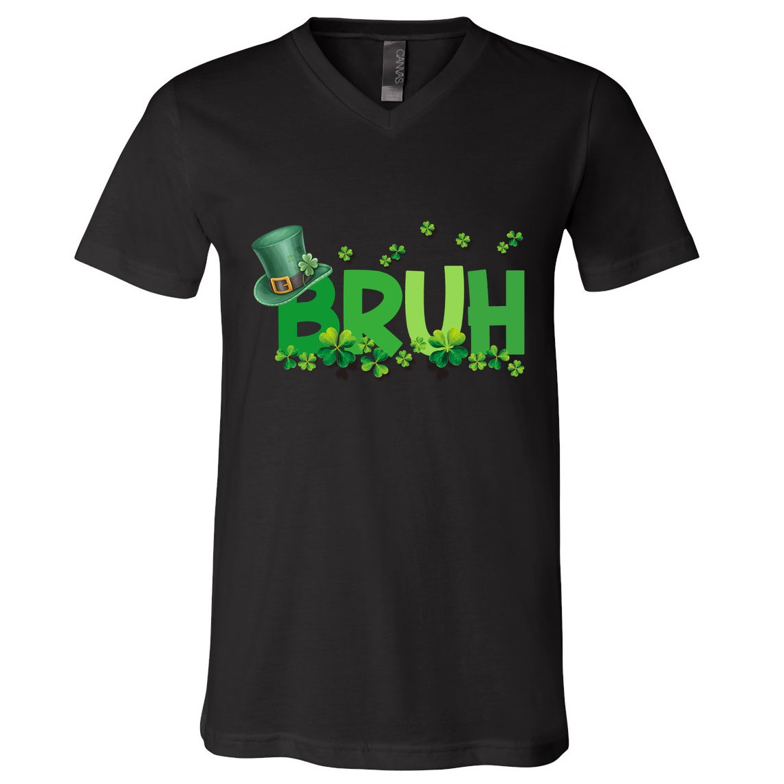 Saint Patricks Day Bruh St Pattys Day V-Neck T-Shirt