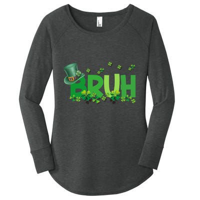 Saint Patricks Day Bruh St Pattys Day Women's Perfect Tri Tunic Long Sleeve Shirt