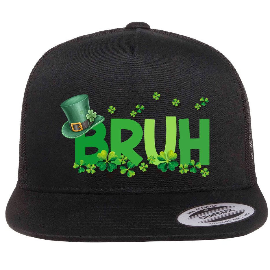Saint Patricks Day Bruh St Pattys Day Flat Bill Trucker Hat