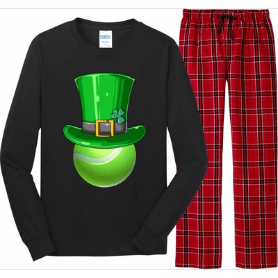 St Patrick's Day Tennis Irish Tennis Players Leprechaun Hat Gift Long Sleeve Pajama Set