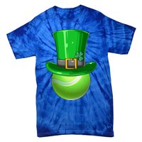 St Patrick's Day Tennis Irish Tennis Players Leprechaun Hat Gift Tie-Dye T-Shirt