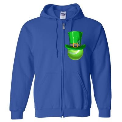 St Patrick's Day Tennis Irish Tennis Players Leprechaun Hat Gift Full Zip Hoodie