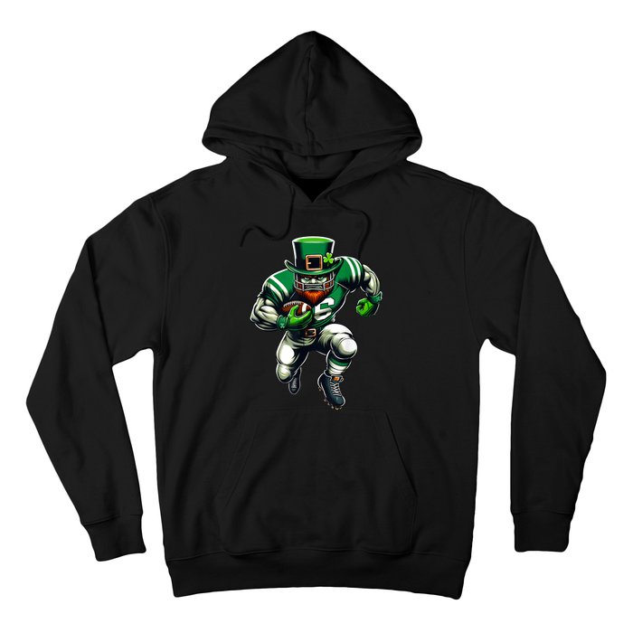 St PatrickS Day Leprechaun Football Player Irish Hoodie