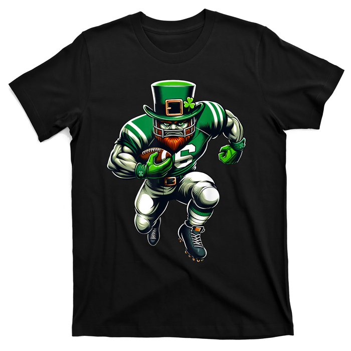 St PatrickS Day Leprechaun Football Player Irish T-Shirt