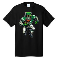 St PatrickS Day Leprechaun Football Player Irish Tall T-Shirt