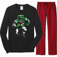 St PatrickS Day Leprechaun Football Player Irish Long Sleeve Pajama Set