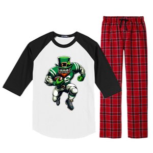 St PatrickS Day Leprechaun Football Player Irish Raglan Sleeve Pajama Set