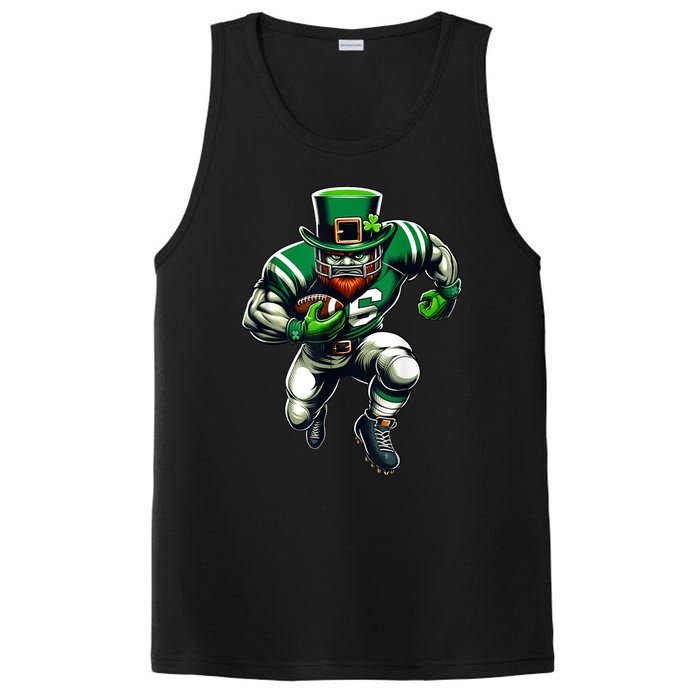 St PatrickS Day Leprechaun Football Player Irish PosiCharge Competitor Tank